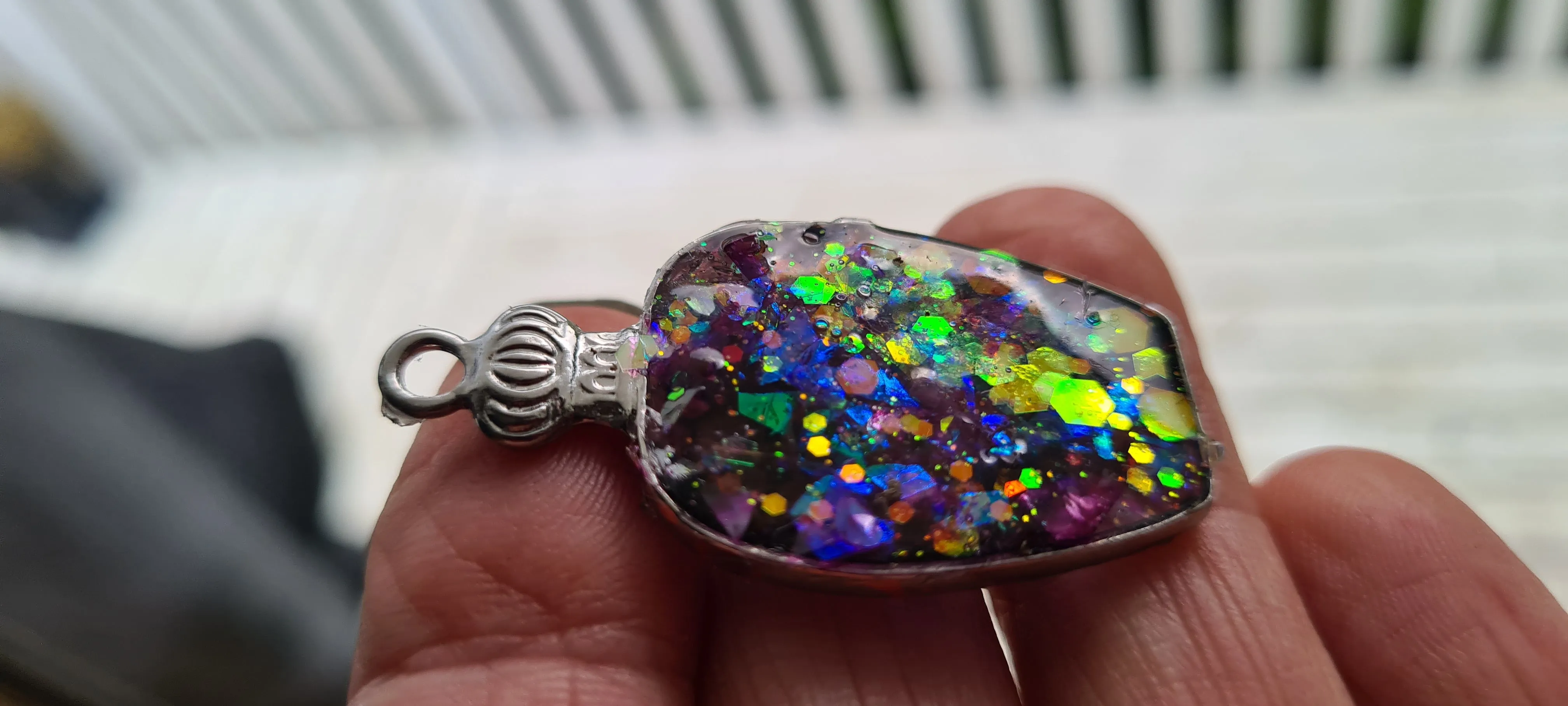 OPAL LOOK PENDANTS-made by me
