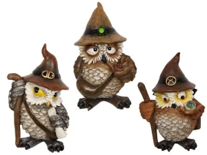 OWL SAGE WIZARD FIGURINES