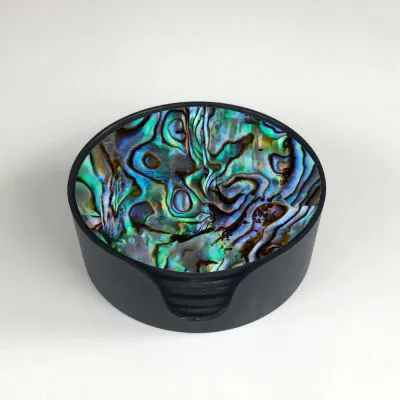 PAUA SET 6 GLASS COASTERS