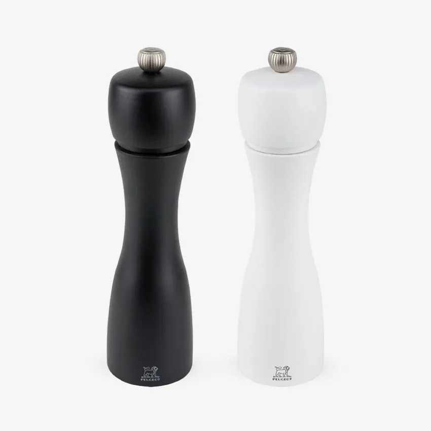 Peugeot | Tahiti Duo Wood Pepper and Salt Mills - White, Black