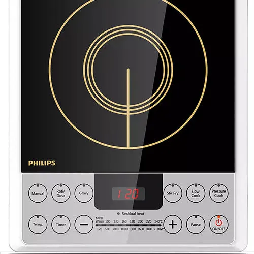 Philips 2100 Watts Induction Cooktop with Auto-Off Function - HD4929/01