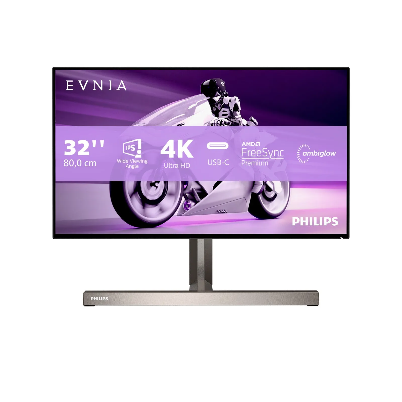 Philips 329M1RV/00 31.5" 4K Ultra HD Gaming Monitor - 144Hz, 1ms, IPS, AMD FreeSync, Height Adjustable, Speakers, Black