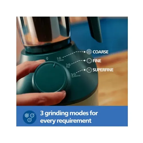 Philips 800 Watt Powerful motor mixer grinder with MicroGrind Technology in Green colour - HL7773/02