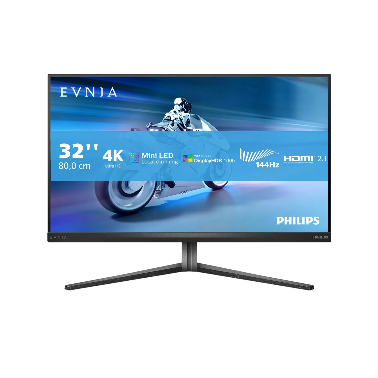 Philips Evnia 32M2N6800M/00 31.5" 4K Ultra HD Gaming Monitor - 144Hz, 1ms, IPS, Height Adjustable, Speakers, Black