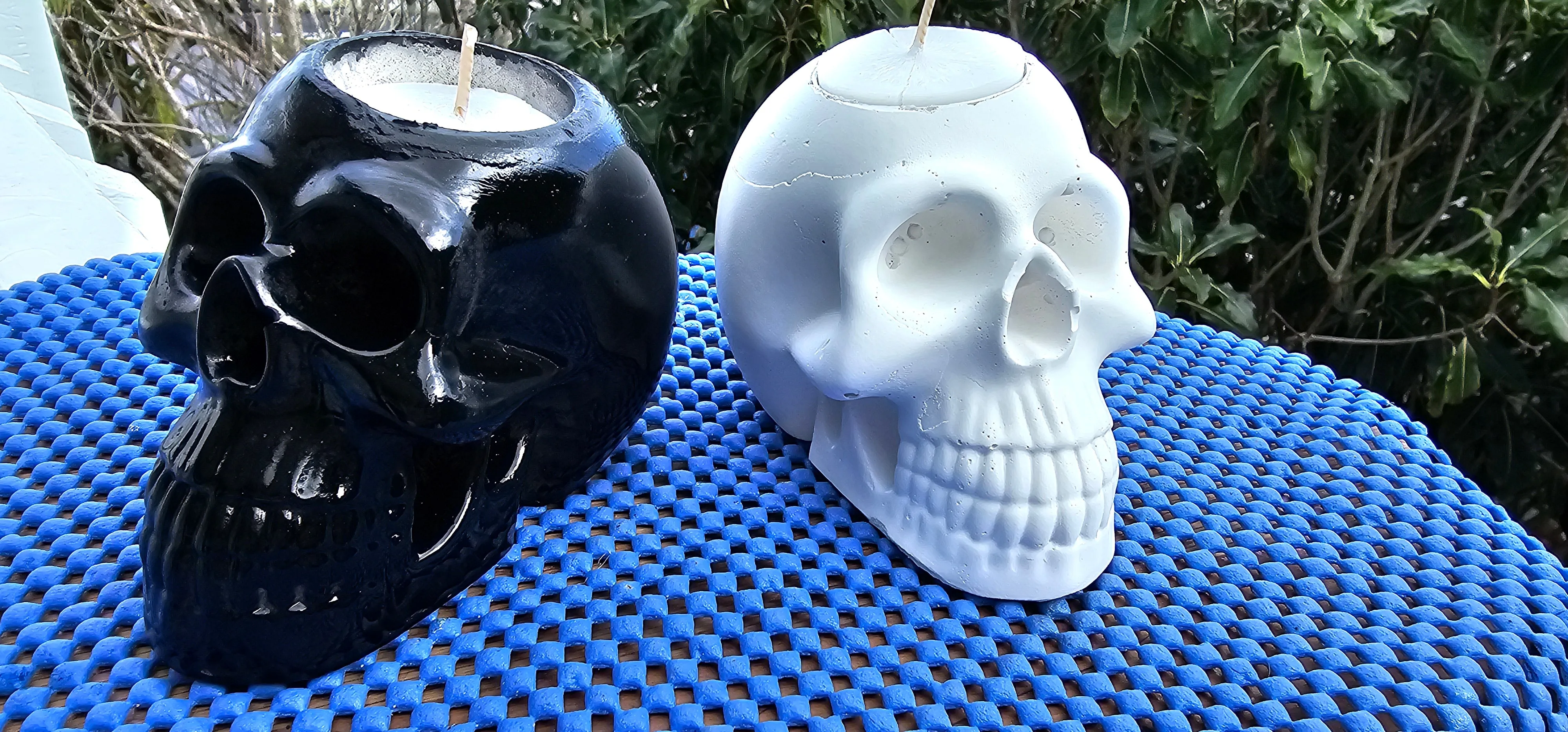 PLASTER CANDLE HOLDER handmade