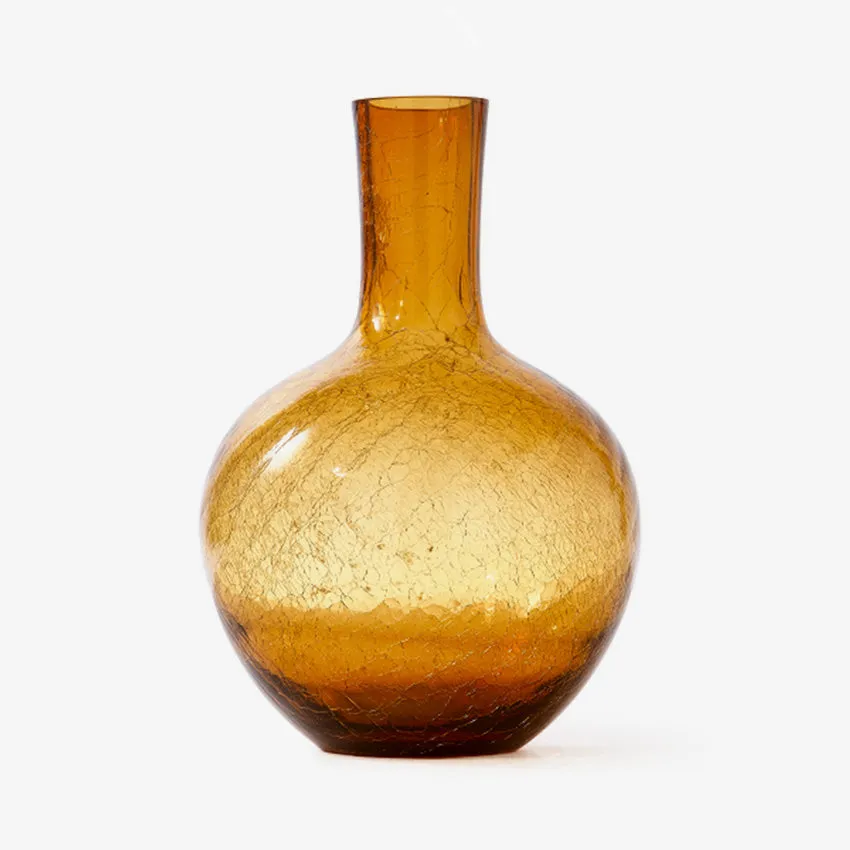 Polspotten | Crackled Glass Ball Body Vase