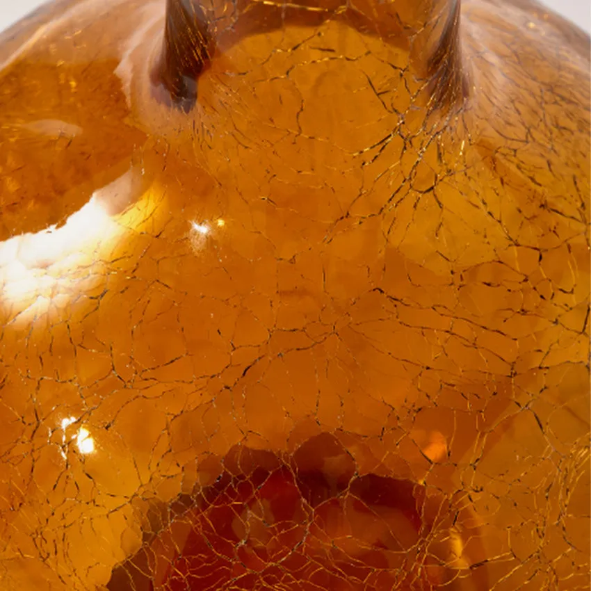 Polspotten | Crackled Glass Ball Body Vase
