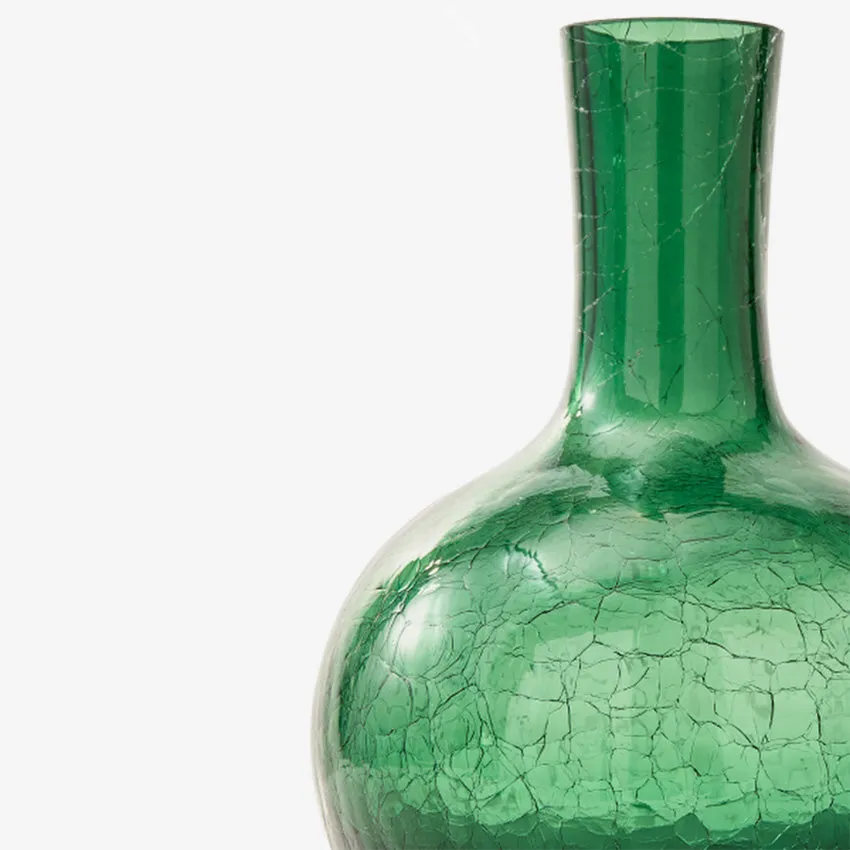 Polspotten | Crackled Glass Ball Body Vase