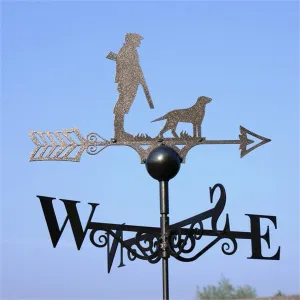 Poppy Forge Steel Man & Dog Weathervane