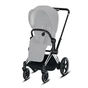[Preloved] CYBEX e-Priam Frame with Seat Hardpart - Chrome   Black