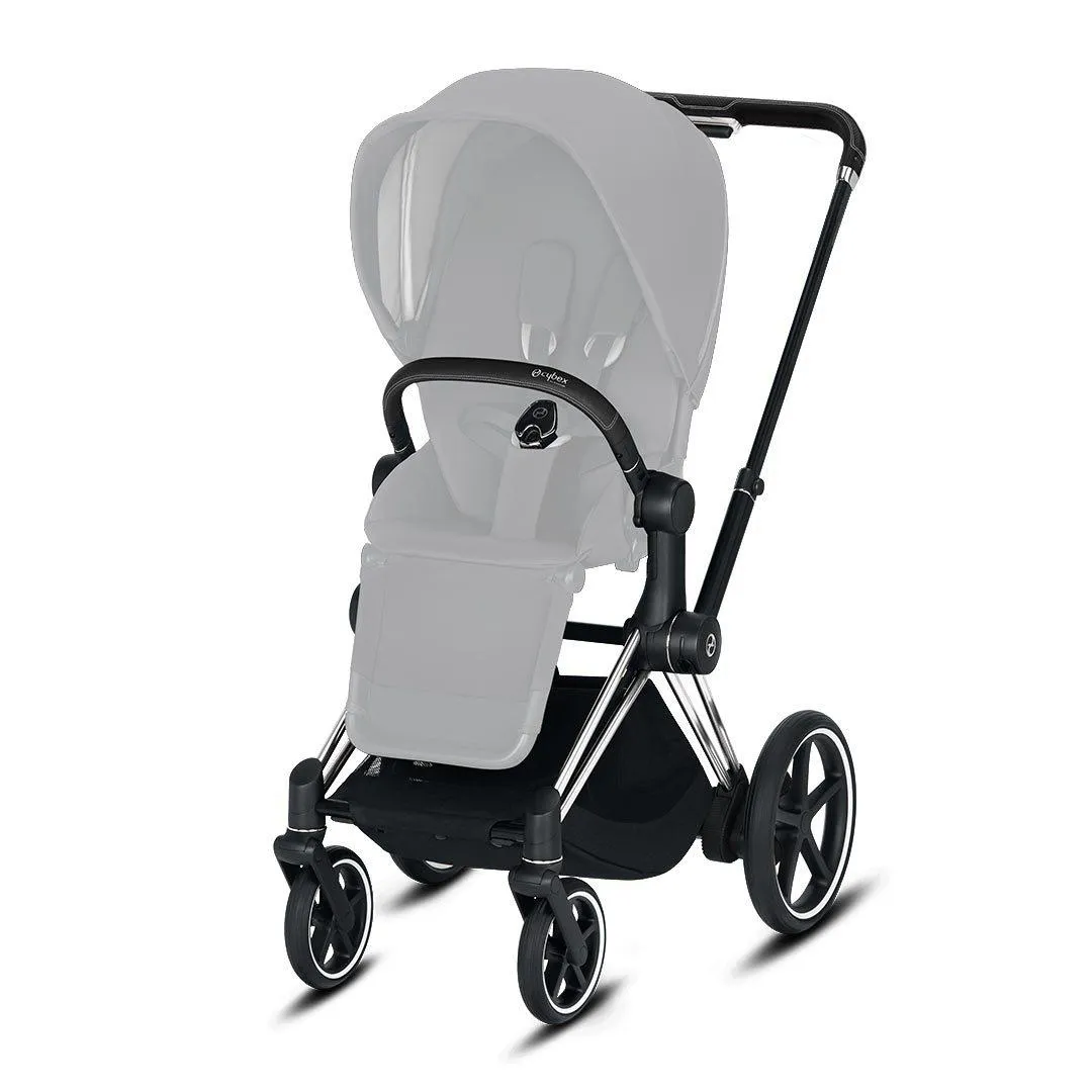 [Preloved] CYBEX e-Priam Frame with Seat Hardpart - Chrome   Black