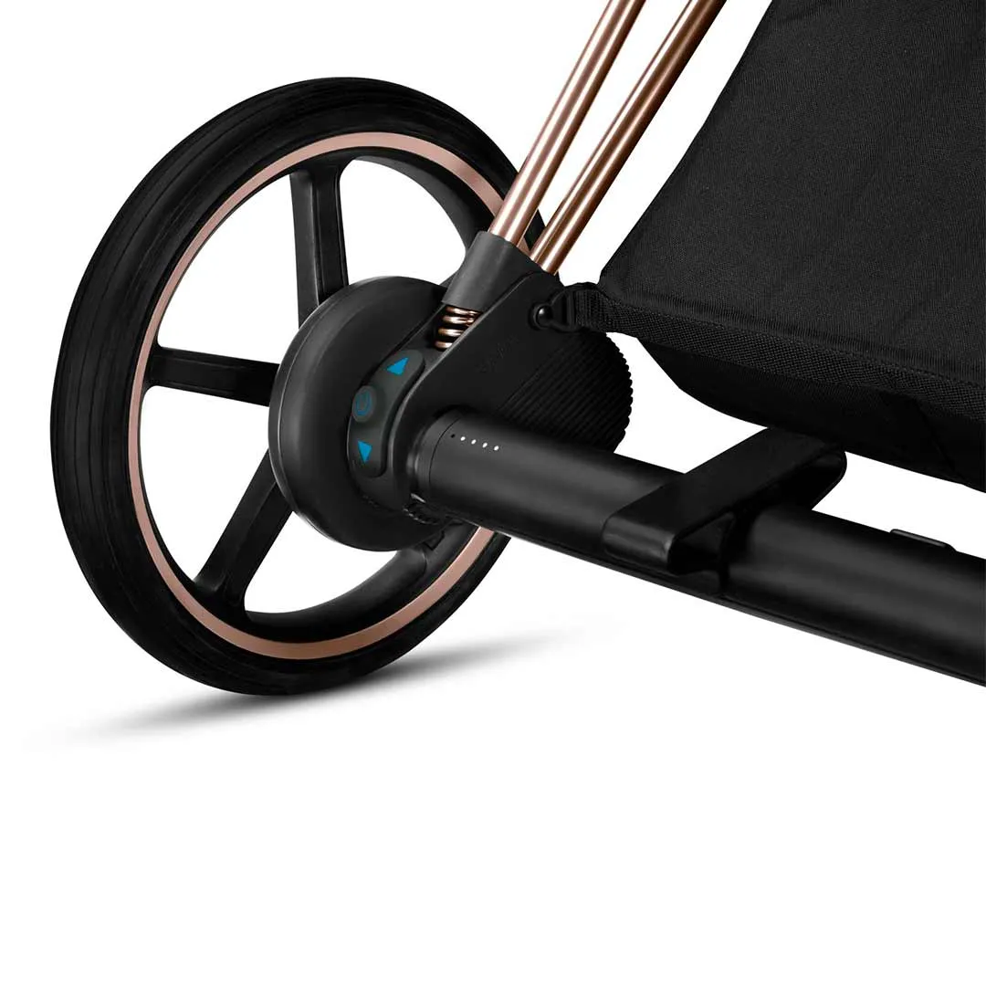 [Preloved] CYBEX e-Priam Frame with Seat Hardpart - Chrome   Black