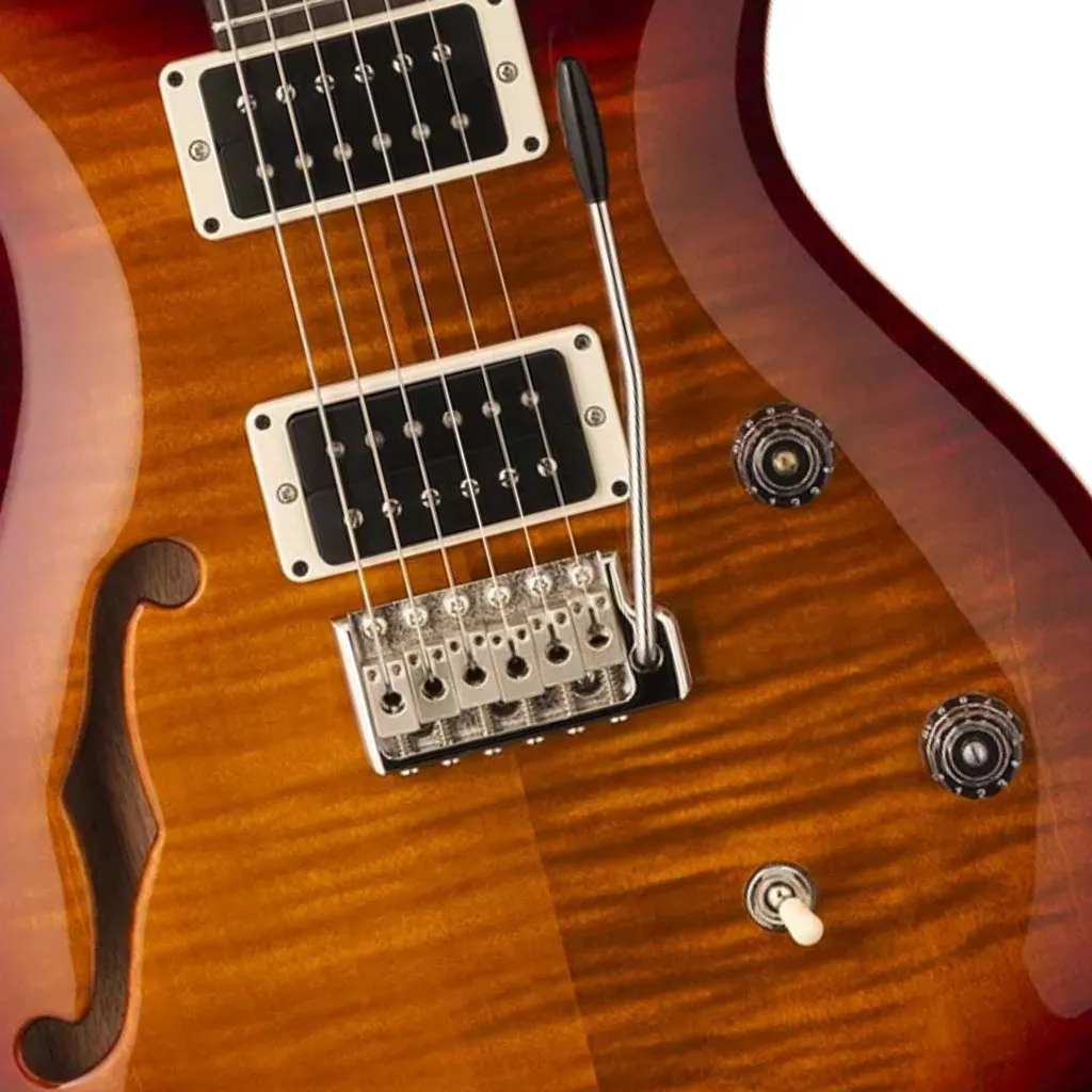 PRS CE24 Semi Hollow Electric Guitar - Dark Cherry Sunburst