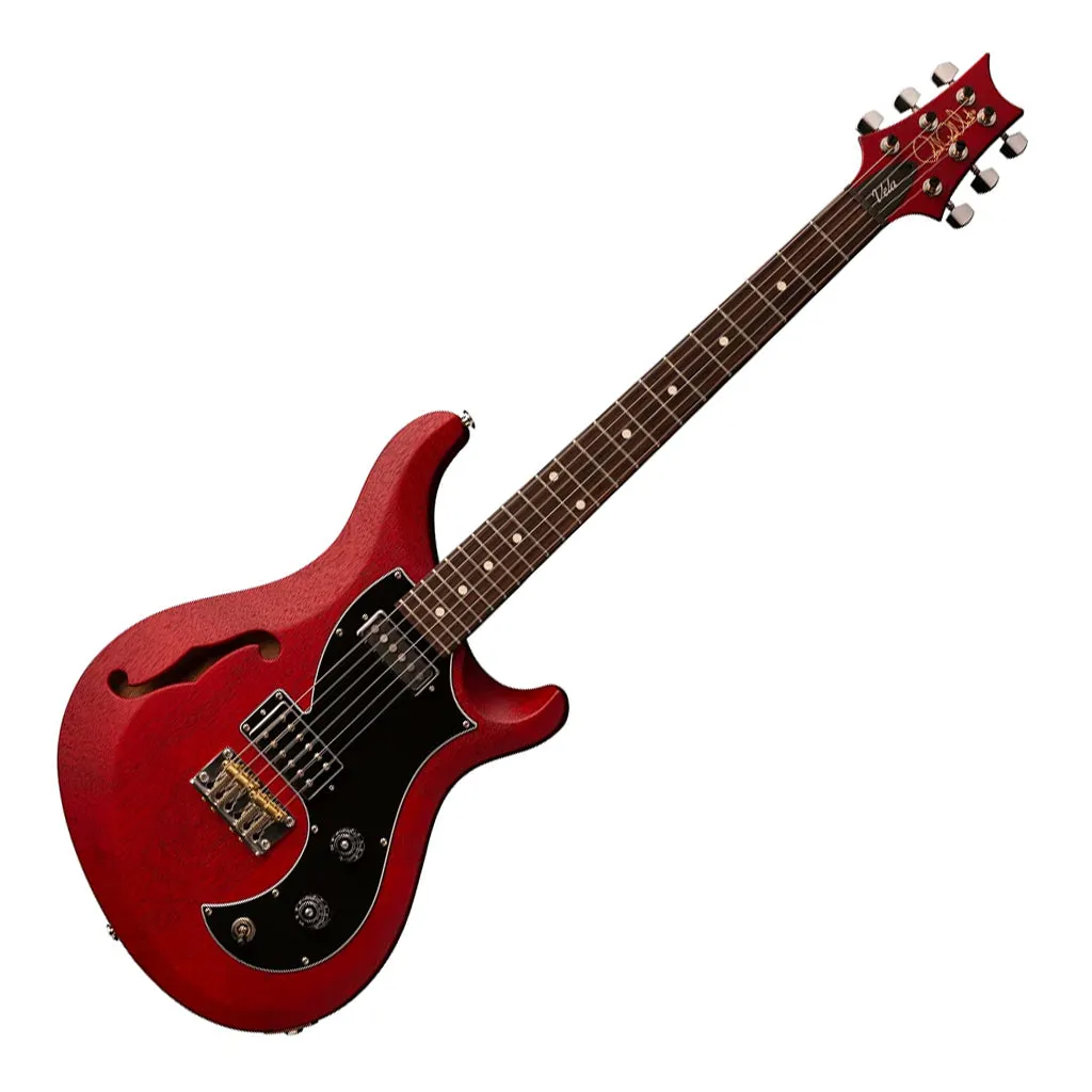 PRS S2 Vela Semi Hollow Satin - Vintage Cherry - Dot Inlays