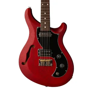 PRS S2 Vela Semi Hollow Satin - Vintage Cherry - Dot Inlays