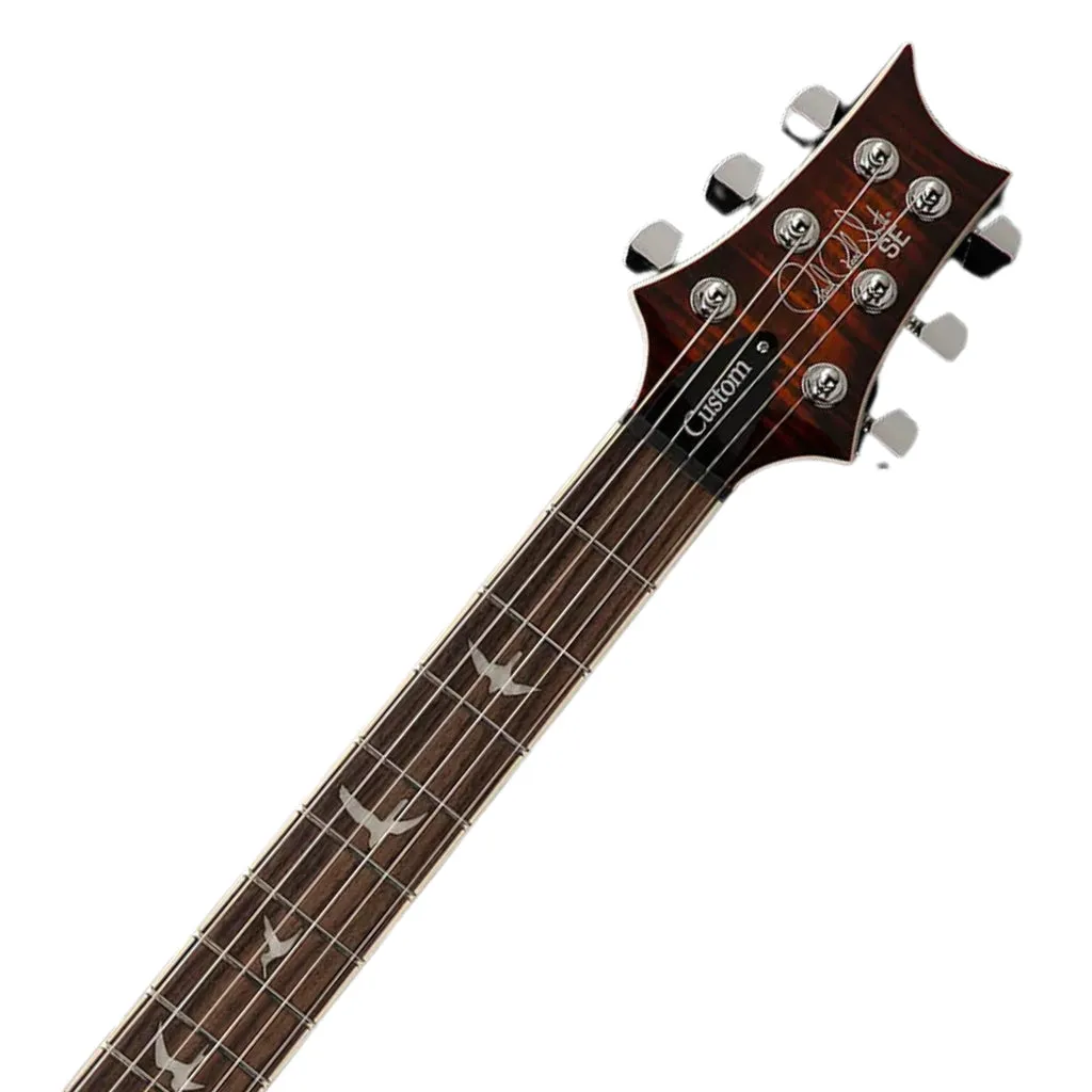 PRS SE Custom 24 Semi Hollow Piezo - Orange Tiger Smoke Burst