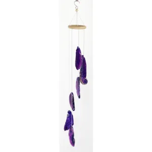 PURPLE DYED AGATE CRYSTAL CHIMES