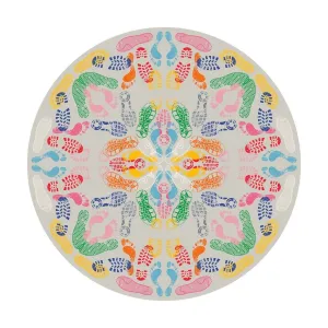 Qeeboo Let's Dance Human Traces Rug ø 200 Cm, Multicoloured Light