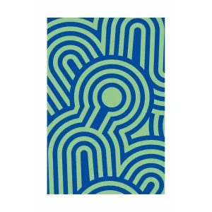 Qeeboo Stilema 6 Rug 200x300 Cm, Green/Blue