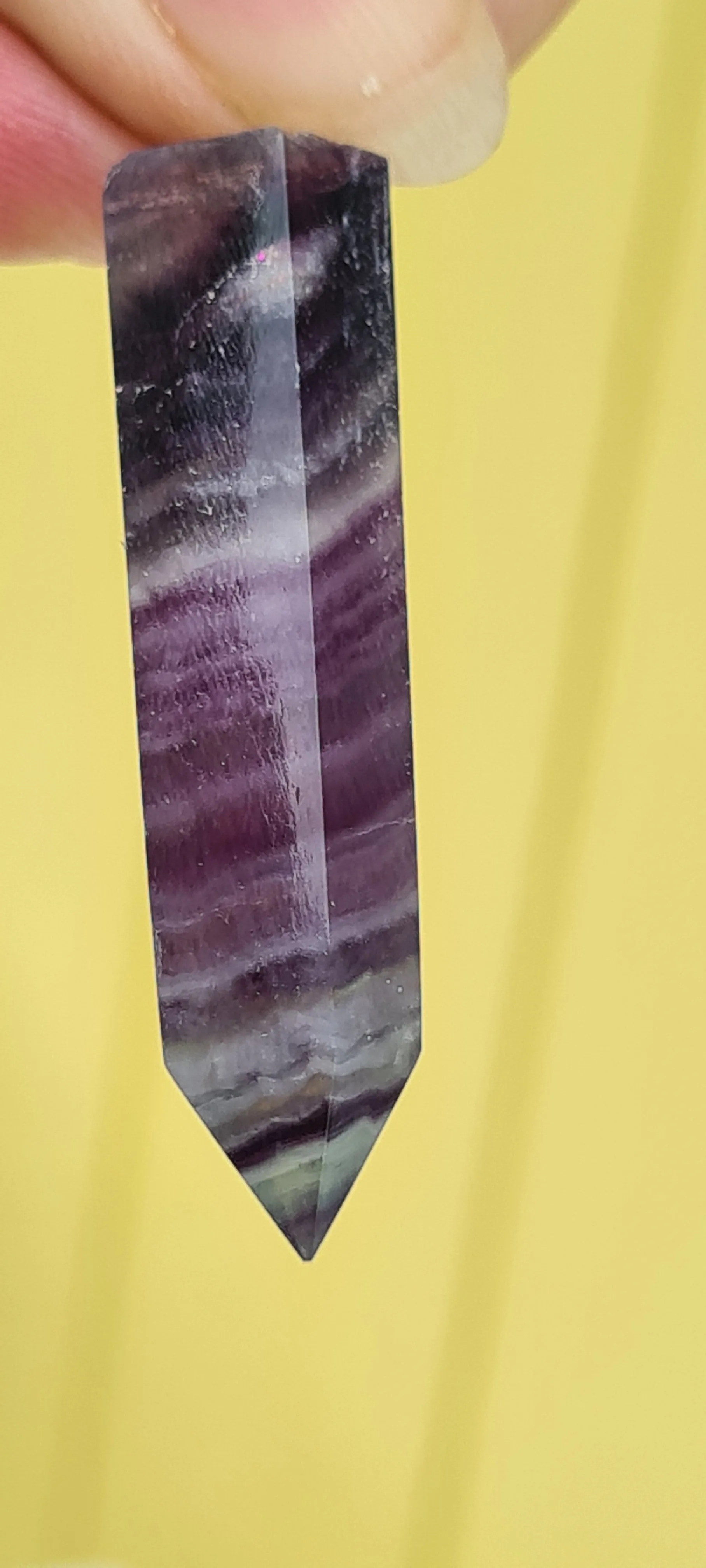 RAINBOW FLOURITE POINT NECKLACE