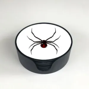 REDBACK SPIDER  SET 6 GLASS COASTERS