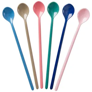 Rice Melamine Latte Spoons A New York Minute Colors - 6 Pack