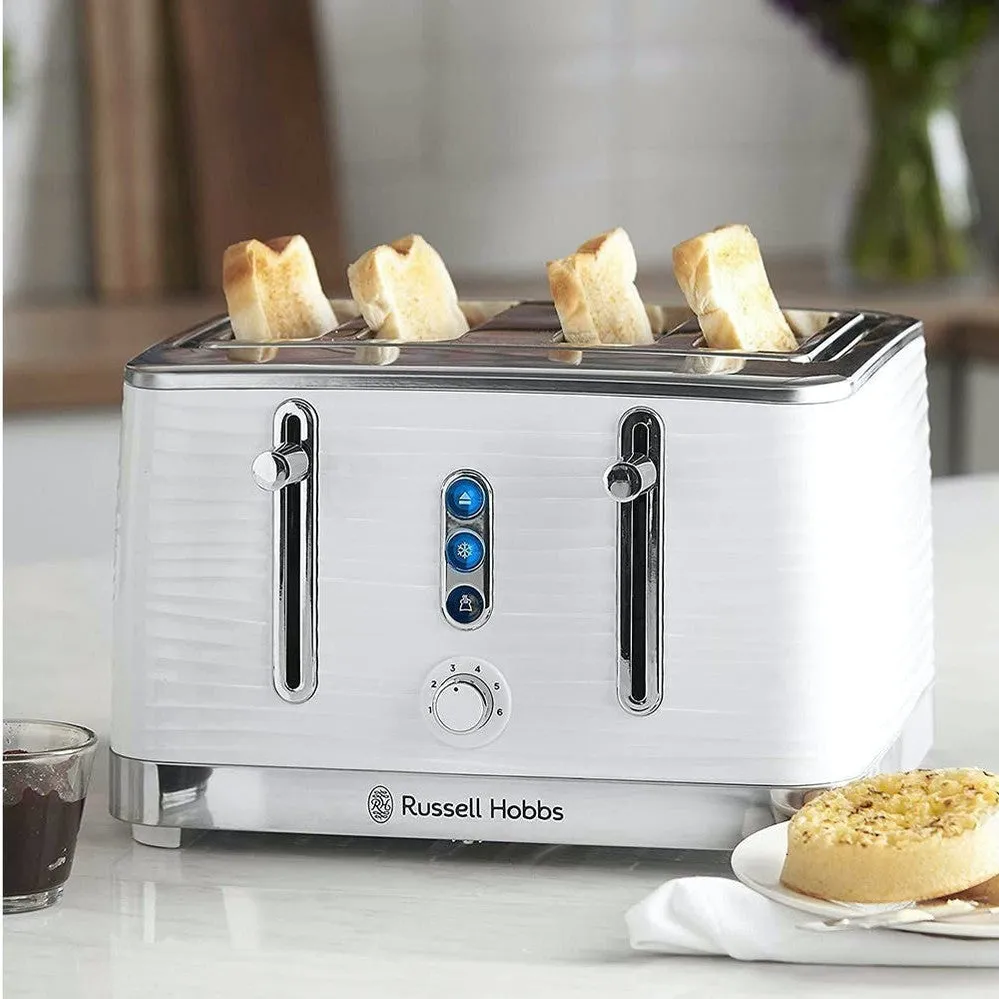 Russell Hobbs Inspire 4 Slice White Toaster | 24380