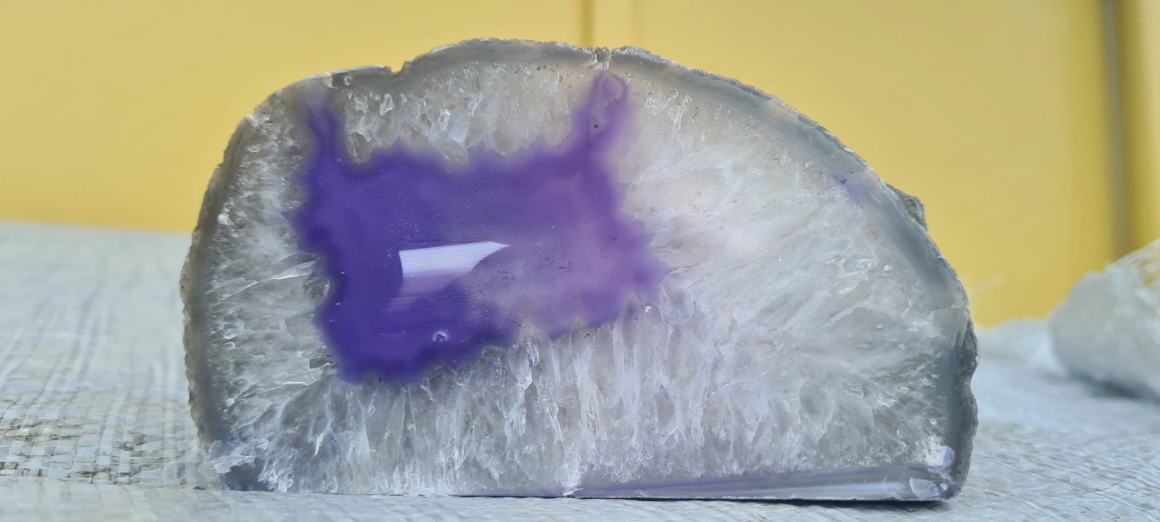 Sale💥STUNNING PURPLE DYED AGATE CRYSTAL TEA LIGHT CANDLE HOLDER