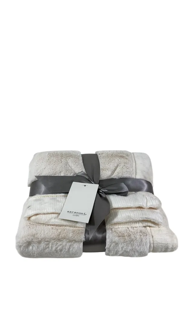 Saranoni Extra Large Lush Blanket, Natural