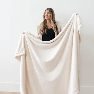 Saranoni Extra Large Lush Blanket, Natural