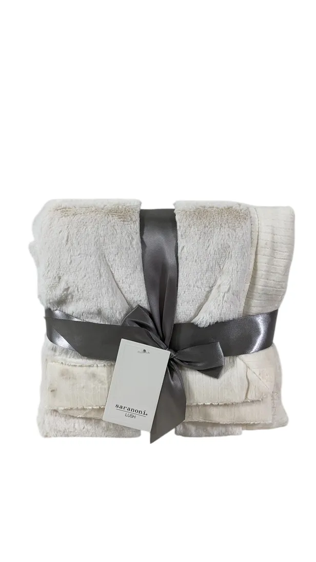 Saranoni Extra Large Lush Blanket, Natural