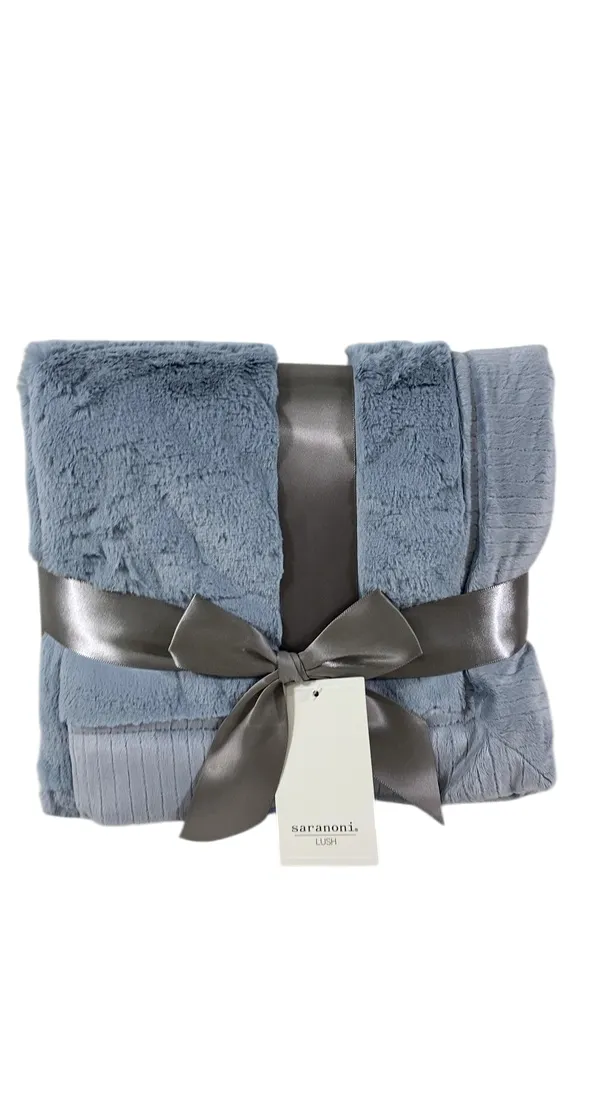 Saranoni Extra Large Lush Blanket, Storm Cloud