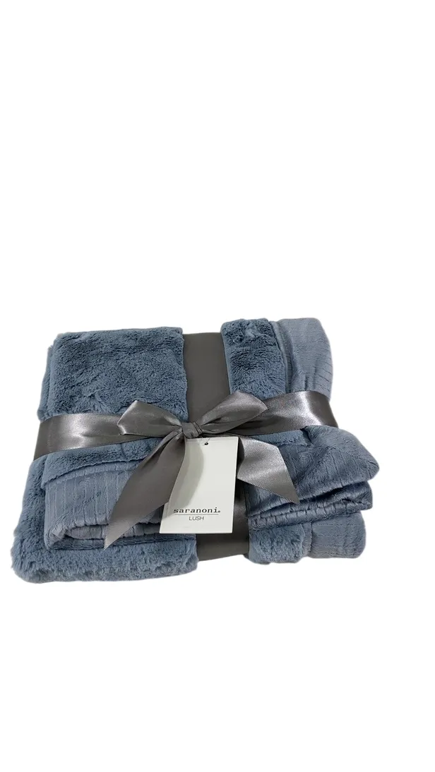 Saranoni Extra Large Lush Blanket, Storm Cloud