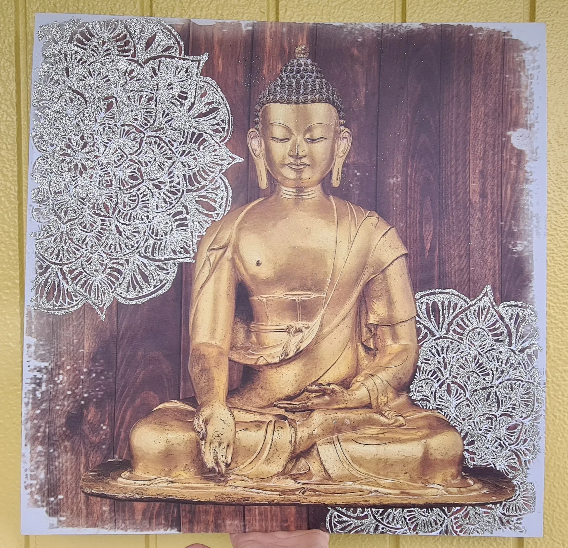SHIMMERING MANDALA BUDDHA MANDALA CANVAS PRINT