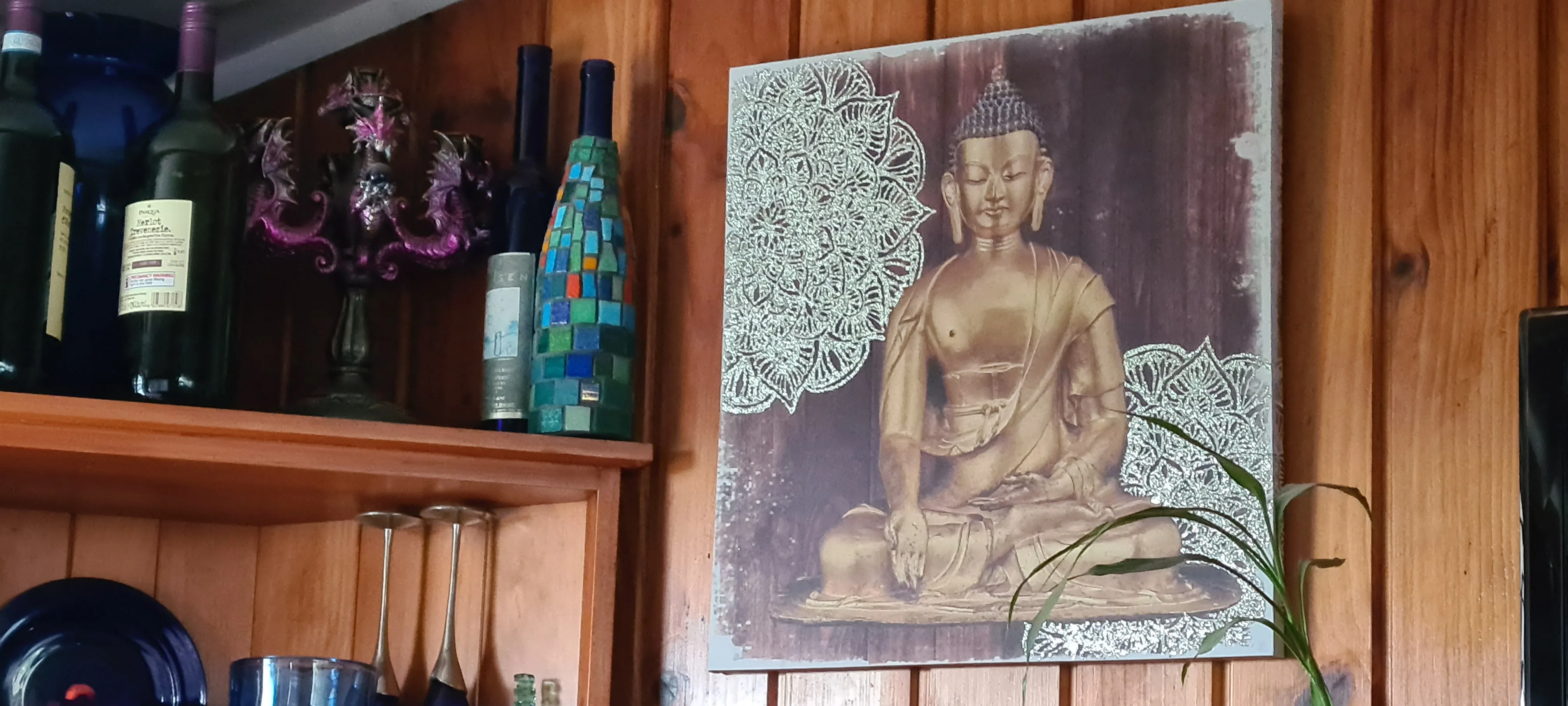 SHIMMERING MANDALA BUDDHA MANDALA CANVAS PRINT