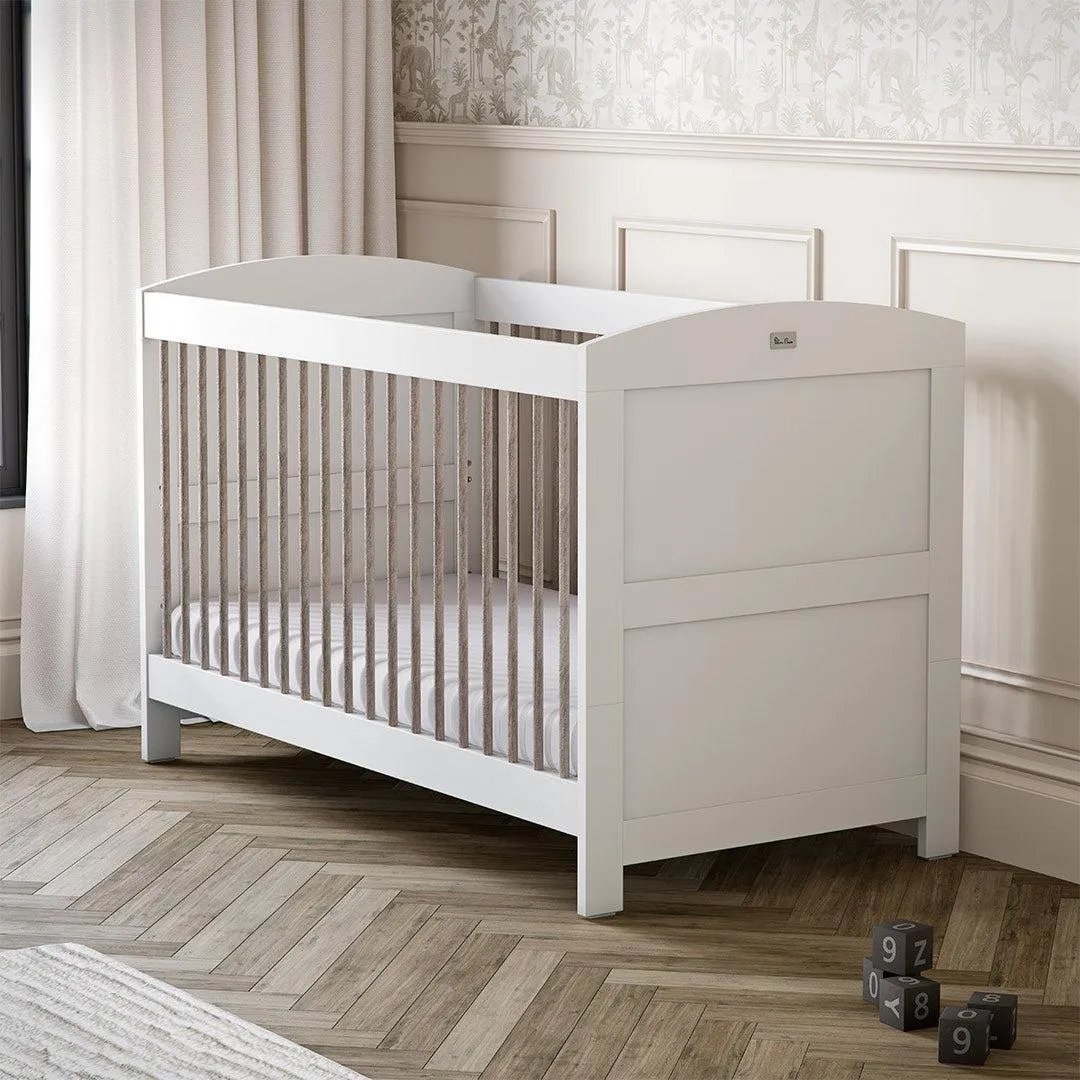 Silver Cross Valencia Cot Bed - Ash White