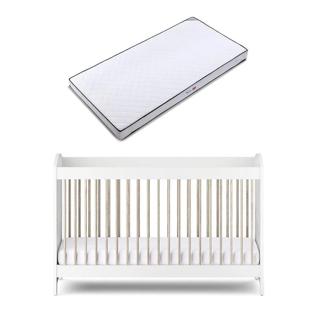 Silver Cross Valencia Cot Bed - Ash White