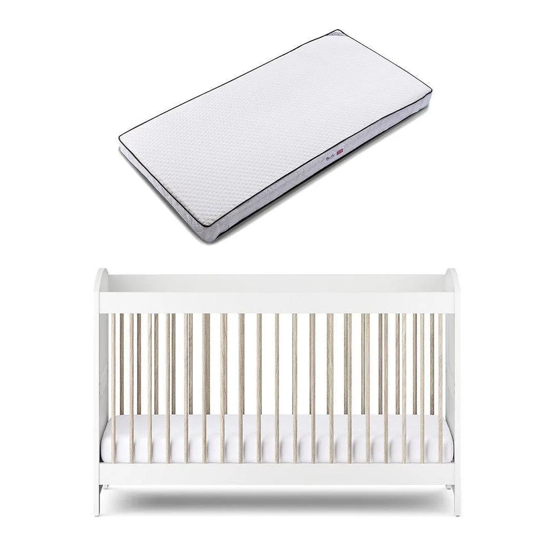 Silver Cross Valencia Cot Bed - Ash White