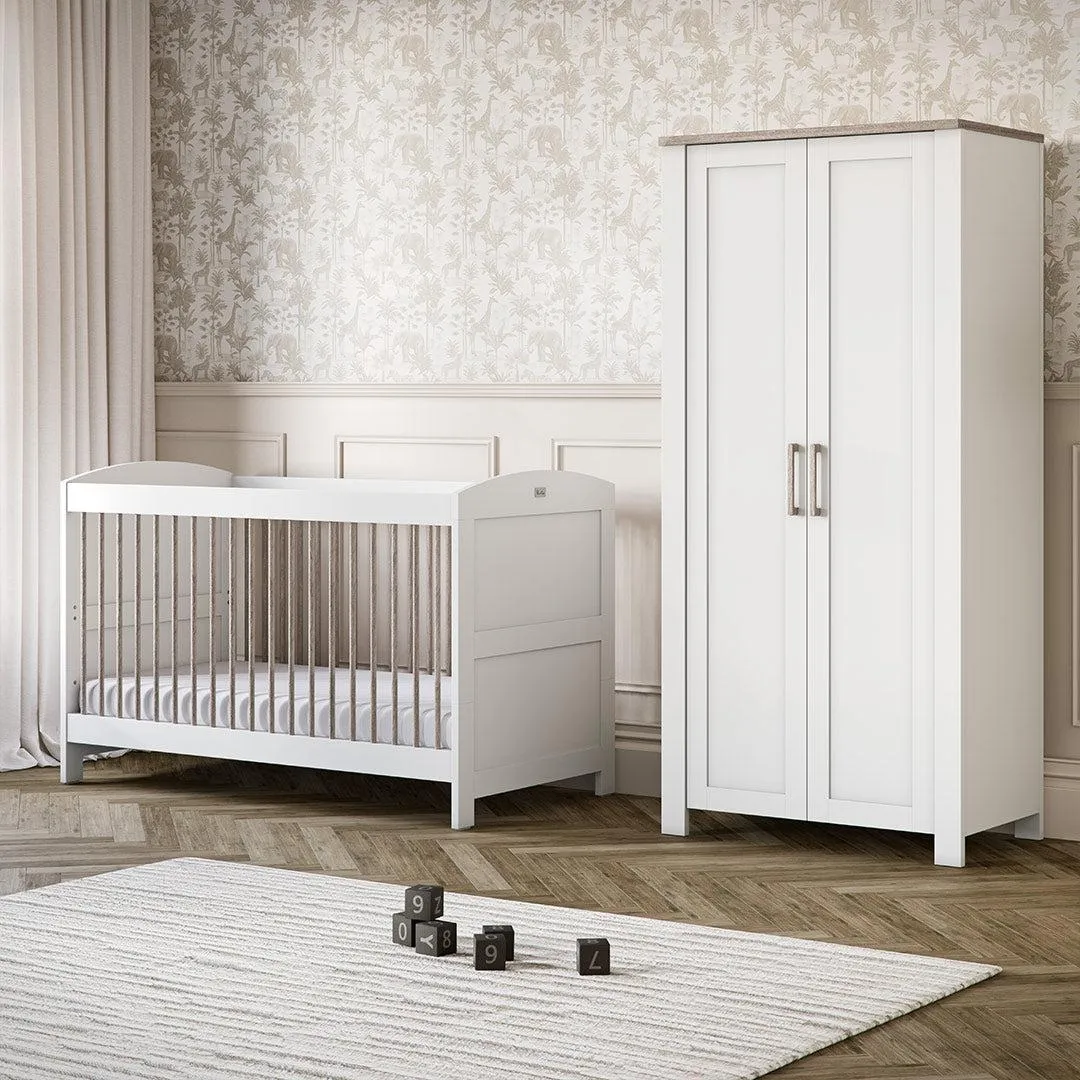 Silver Cross Valencia Cot Bed - Ash White