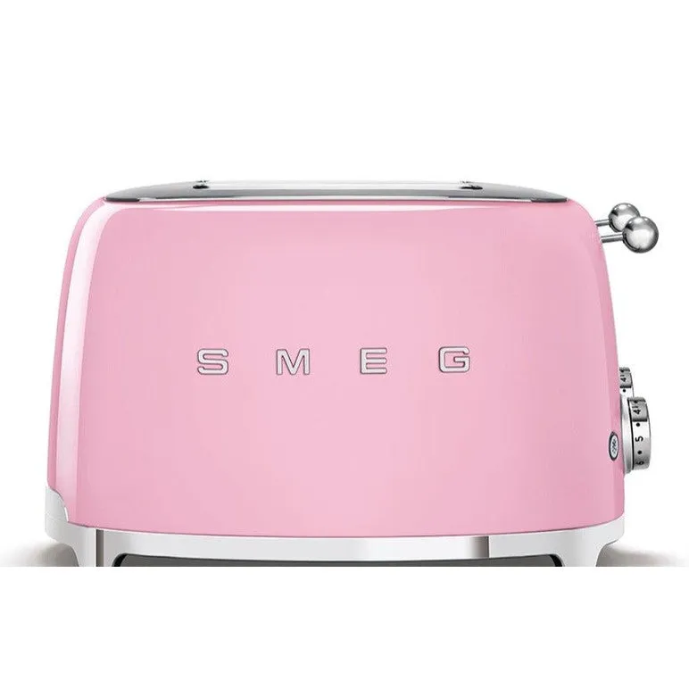 Smeg 50's Retro Style 4 Slice Pink Toaster | TSF03PKUK