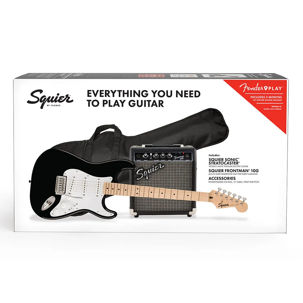 Squier Sonic Stratocaster Pack in Black