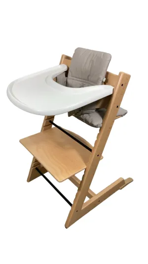 Stokke Tripp Trapp Complete High Chair, Oak Natural, Nordic Blue, 1