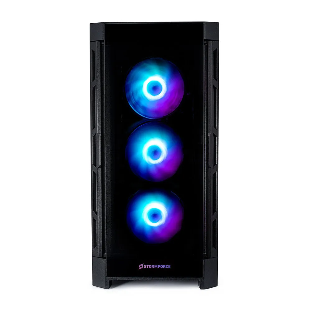 Stormforce Crystal Intel Core i7 i7-12700F 16 GB DDR4-SDRAM 1 TB SSD NVIDIA GeForce RTX 4060 Ti Windows 11 Home Midi Tower PC Black