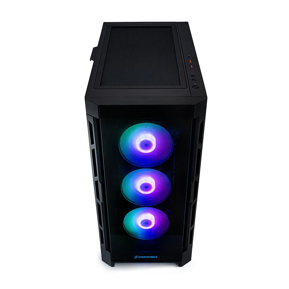 Stormforce Crystal Intel Core i7 i7-12700F 16 GB DDR4-SDRAM 1 TB SSD NVIDIA GeForce RTX 4060 Ti Windows 11 Home Midi Tower PC Black