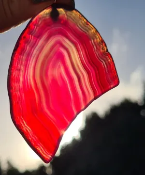 STUNNING PINK AGATE PENDANTS-put together by me