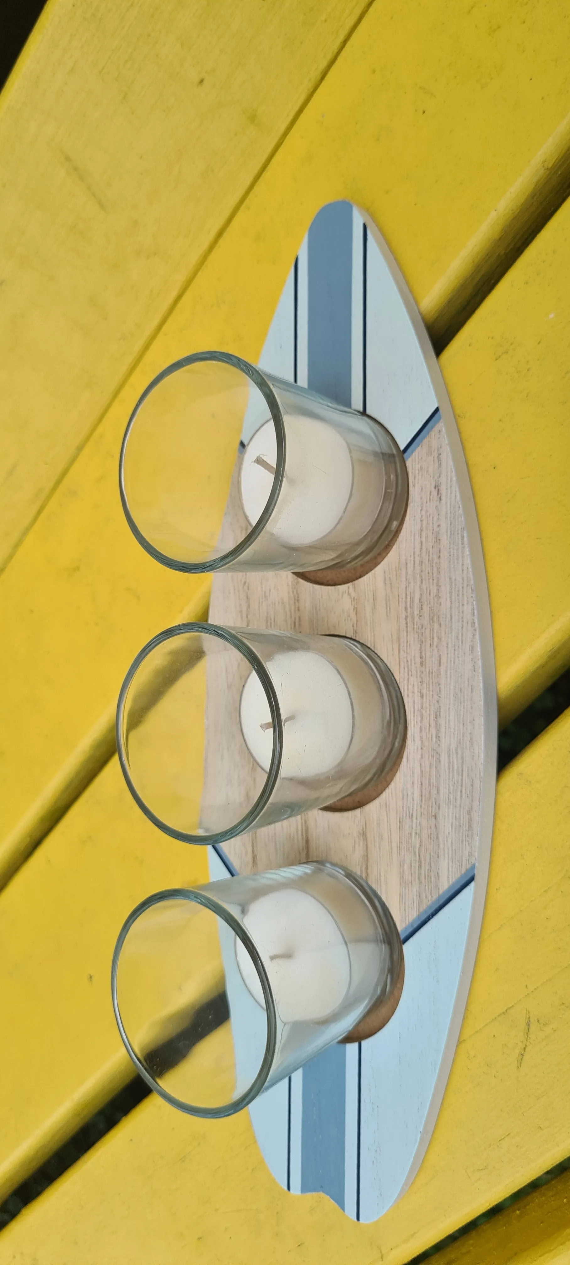 SURFBOARD TEA LIGHT CANDLE HOLDER