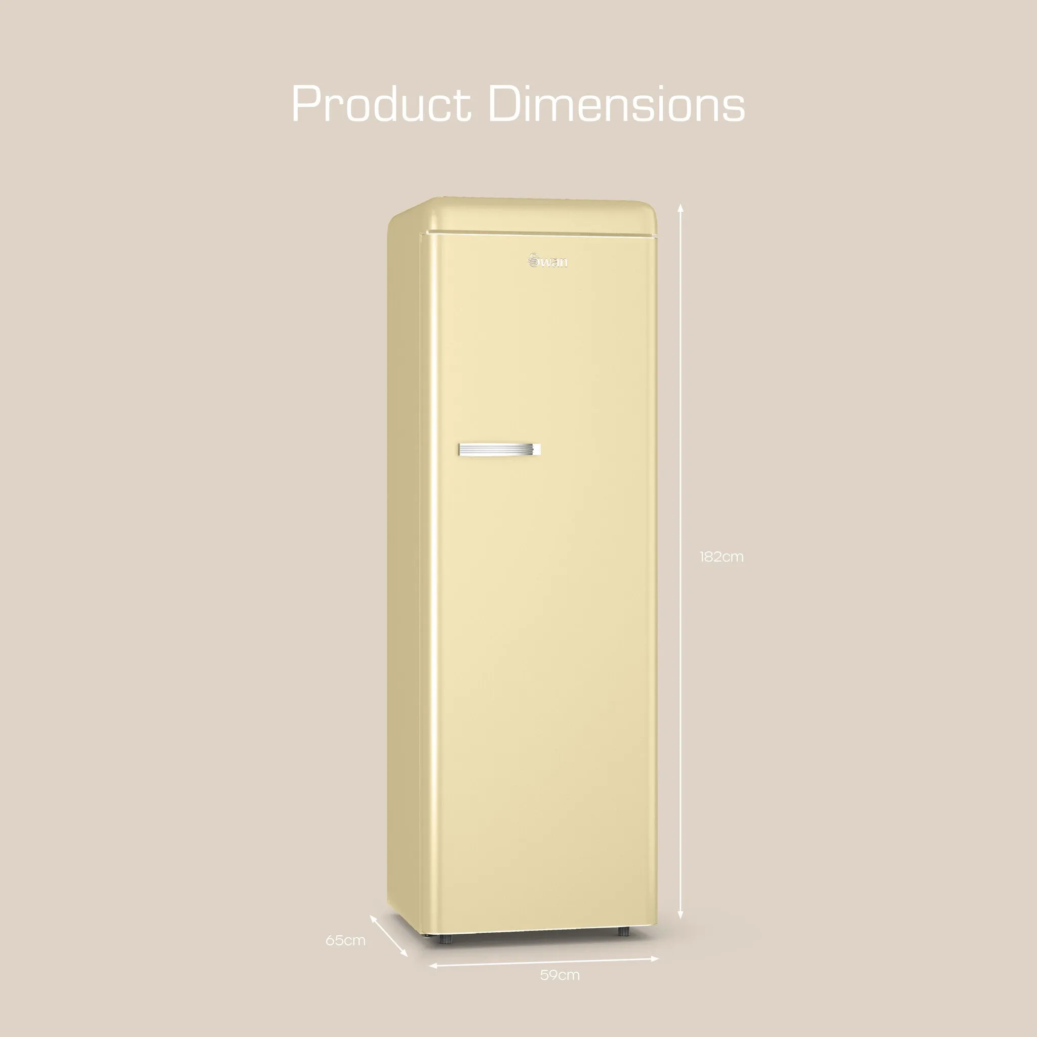 Swan SR11050CNE fridge Freestanding 337 L E Cream