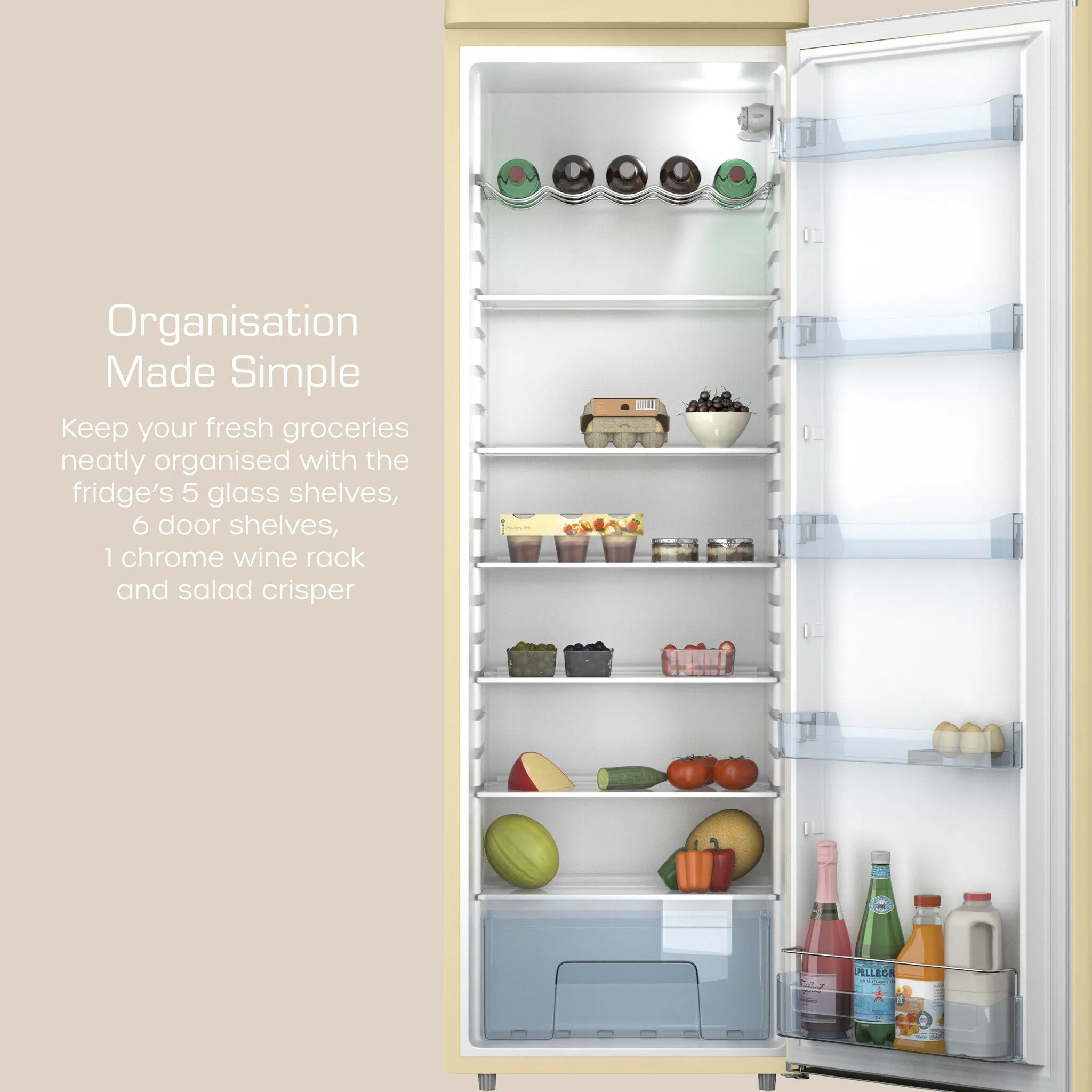 Swan SR11050CNE fridge Freestanding 337 L E Cream
