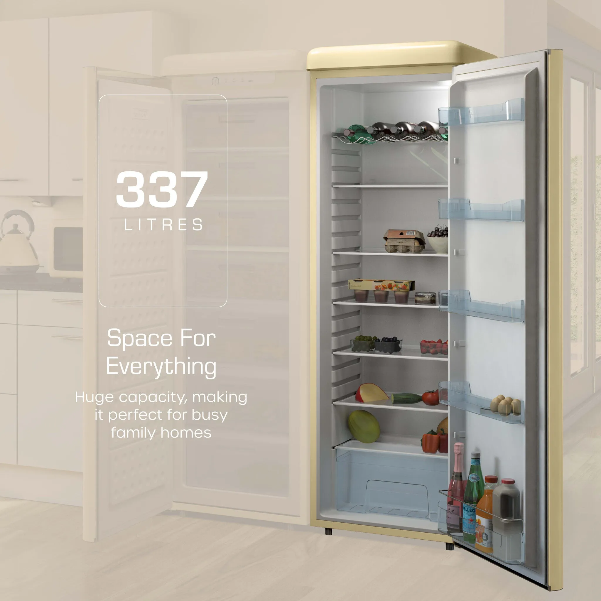 Swan SR11050CNE fridge Freestanding 337 L E Cream