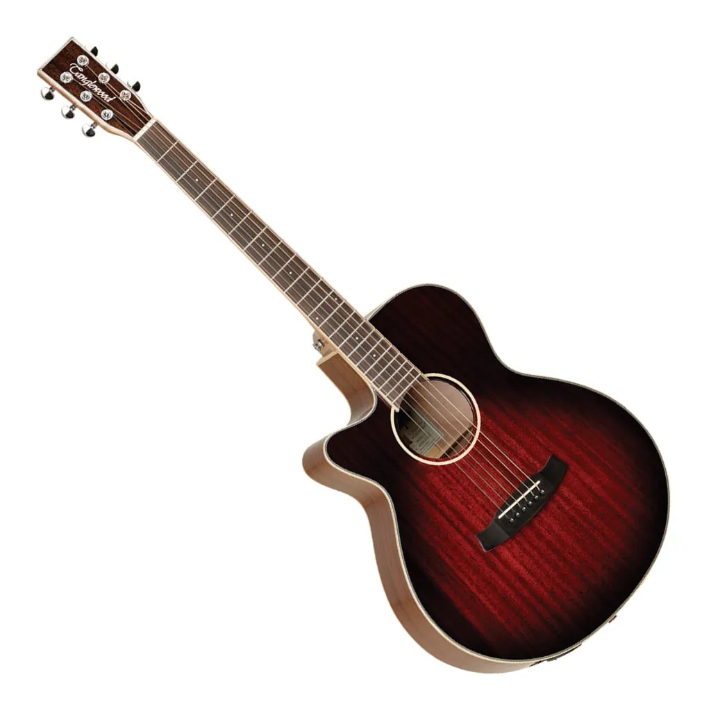 Tanglewood Winterleaf Superfolk C/E Left Handed - Antique Vintage Burst Gloss